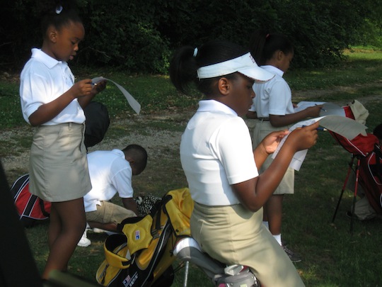 Students take diabetes test