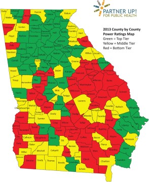 2013 Health Outcomes Counties Map 3 COLORS