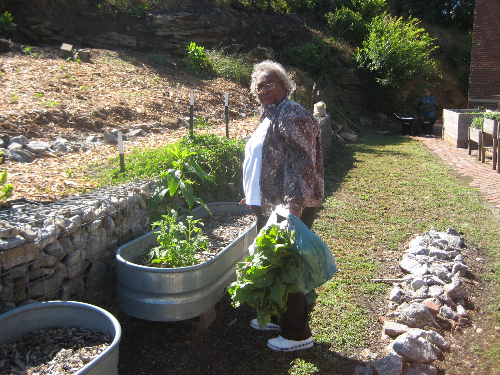 Julia (pictured above) is active in the Council on Aging's Garden Club and helped seed the gardens. Photo courtesy of ACCA
