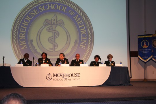 Former surgeons general David Satcher, Regina Benjamin, Kenneth Moritsugu, Richard Carmona, Joycelyn Elders and Antonia Novello