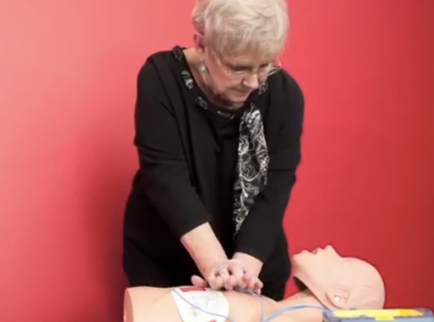 A demonstration of life-saving techniques from a video by Children's Healthcare of Atlanta.