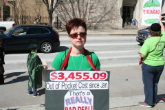 Jennifer Ludlum displays her out-of-pocket medical costs.