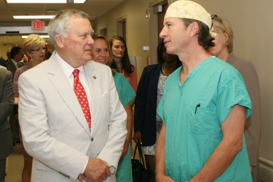 Gov. Nathan Deal visits WellStar Cobb Hospital in Austell last year. Photo courtesy of Andrea Briscoe
