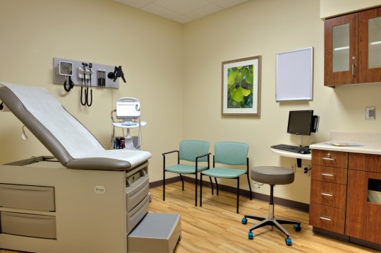 An exam room at Gwinnett Medical's new family medicine facility