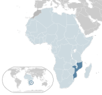 Mozambique (in dark blue)