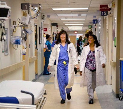 Georgia's 9,500 nurse practitioners include Dian Evans (left), specialty coordinator for the Emergency Nurse Practitioner Program at Emory University's Nell Hodgson Woodruff School of Nursing.