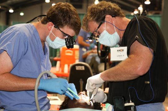 A free dental clinic last weekend in Perry treated more than 2,000 patients.