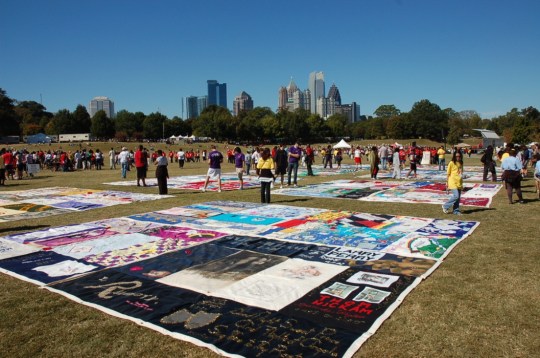 The AIDS Memorial Quilt was created as a memorial for those who had died of AIDS, and to thereby help people understand the devastating impact of the disease