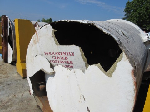 An empty tank at the former Seven Out facility in 2015.