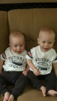 Peyton (left) and Jaxon Hughes.