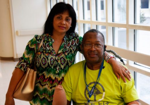 Robert Jones and his wife, Editha,at the Charlie Norwood VA Medical Center in Augusta.